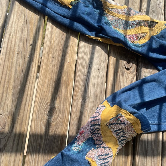1/1 bibble quote tapestry patchwork Denim. - Picture 5 of 5